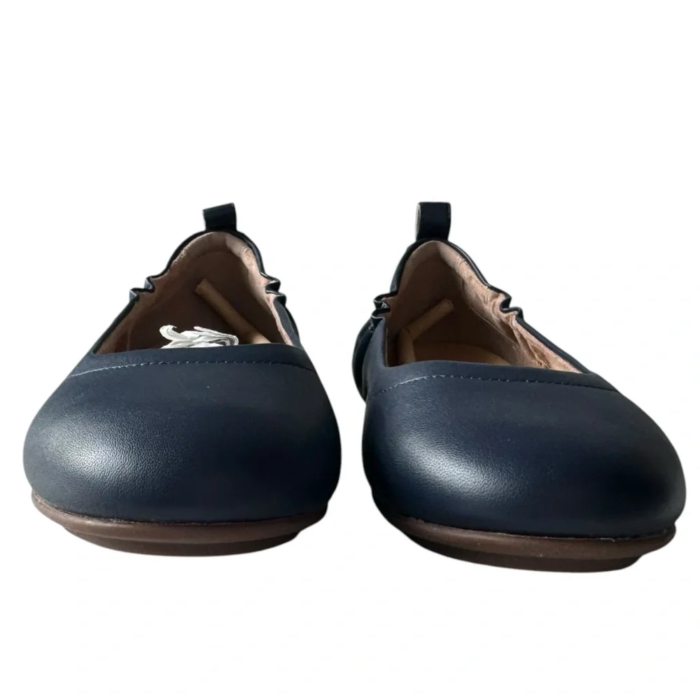 FitFlop Allegro Soft Leather Ballerinas Flat in Midnight Navy | 7 NWT - Picture 3 of 9